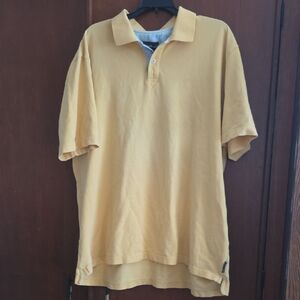 Eddie Bauer Men's Yellow 100% Cotton Polo Shirt Sz XLT